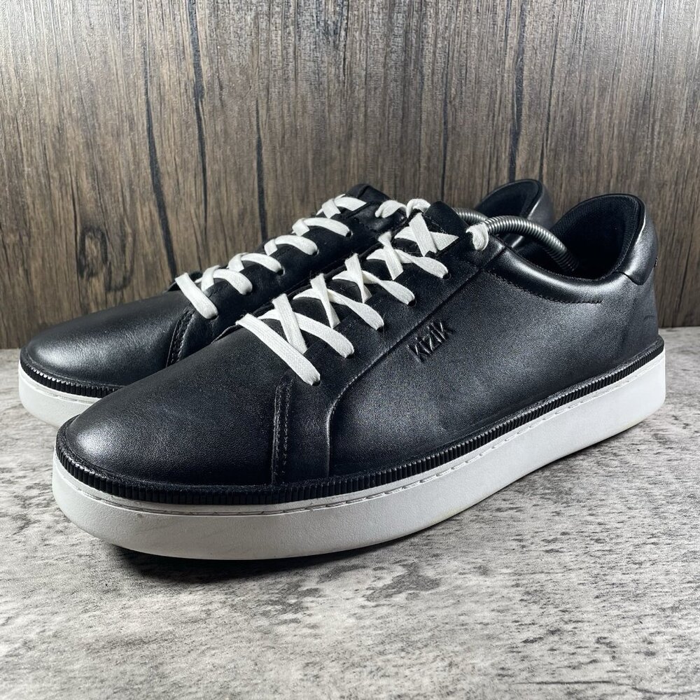 Kizik Sonoma Mens Size 13 Black Leather Handsfree Athletic Shoes Sneakers - Picture 2 of 10